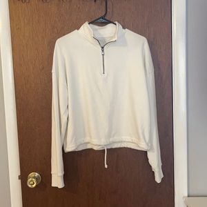 American Eagle cropped quarter zip